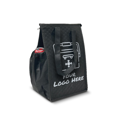 Thermal Cooler Lunch Bag with Side Pocket and 2.5mm Insulation 8”W x 7"D x 12”H