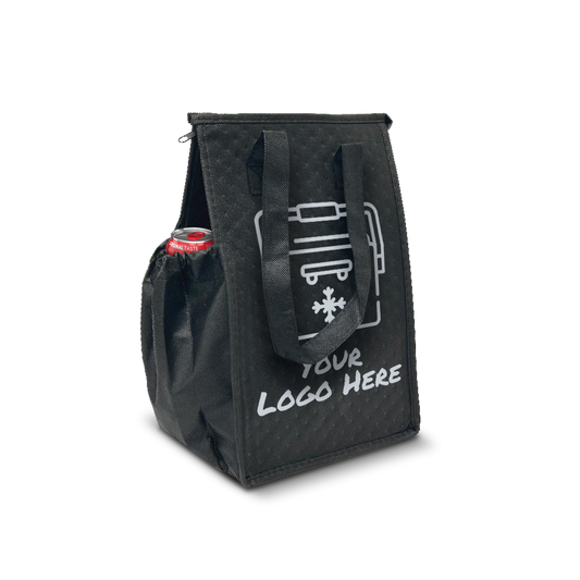 Thermal Cooler Lunch Bag with Side Pocket and 2.5mm Insulation 8”W x 7"D x 12”H