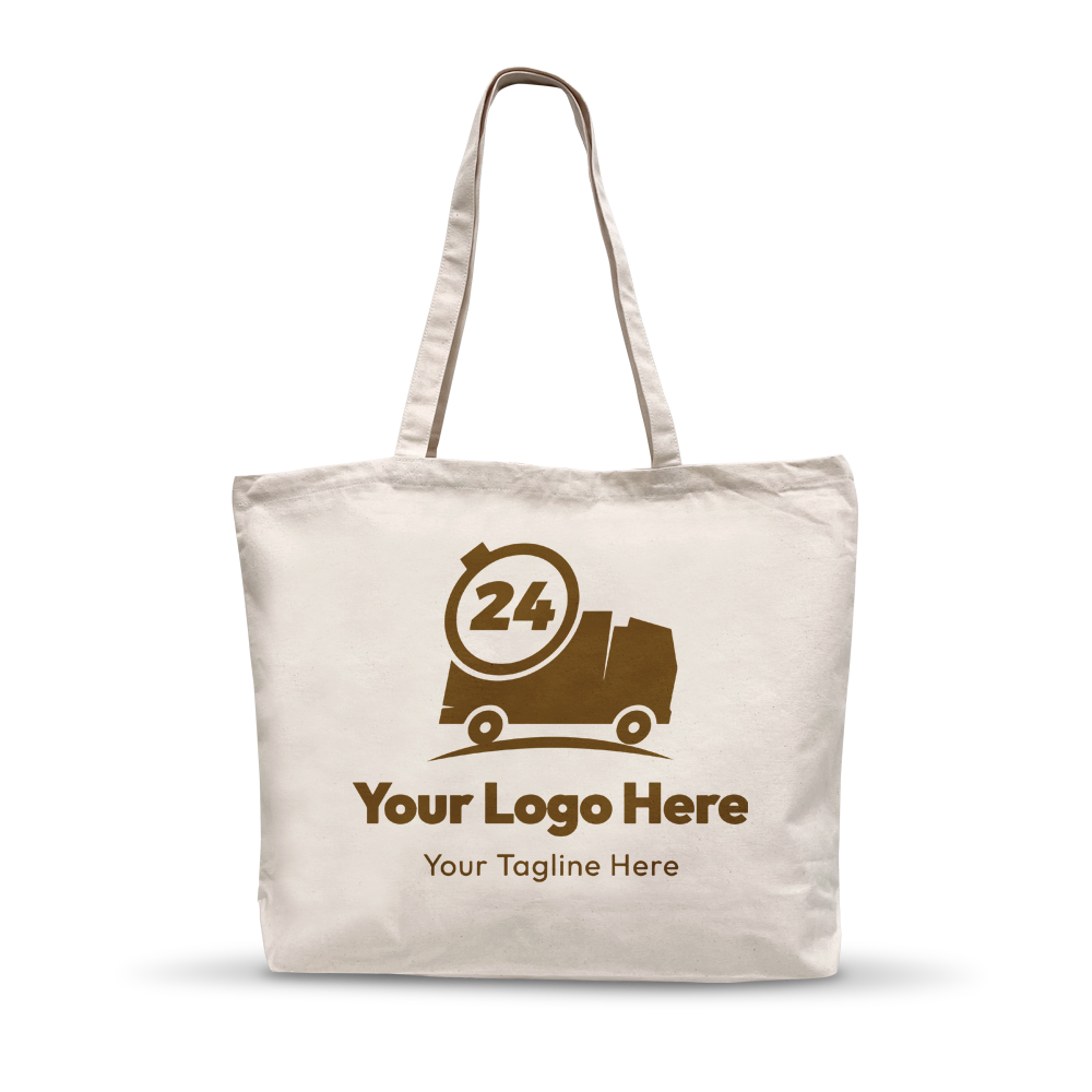 Jumbo Canvas Tote Bag 10oz 20"W x 5"D x 16"H