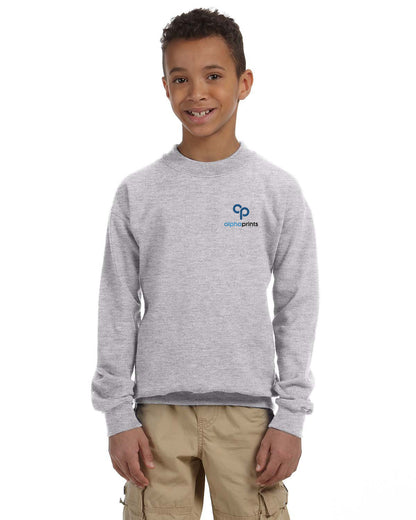 Gildan YOUTH 50/50 Heavy Blend Fleece Crew Sweatshirt G180B - Embroidered