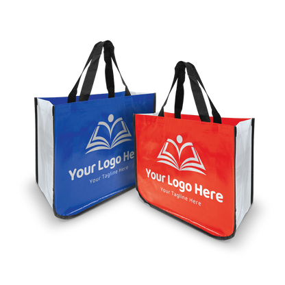 Laminated Non-Woven Bag with Curved Bottom - 110gsm Glossy Finish 16”W x 6"D x 14”H