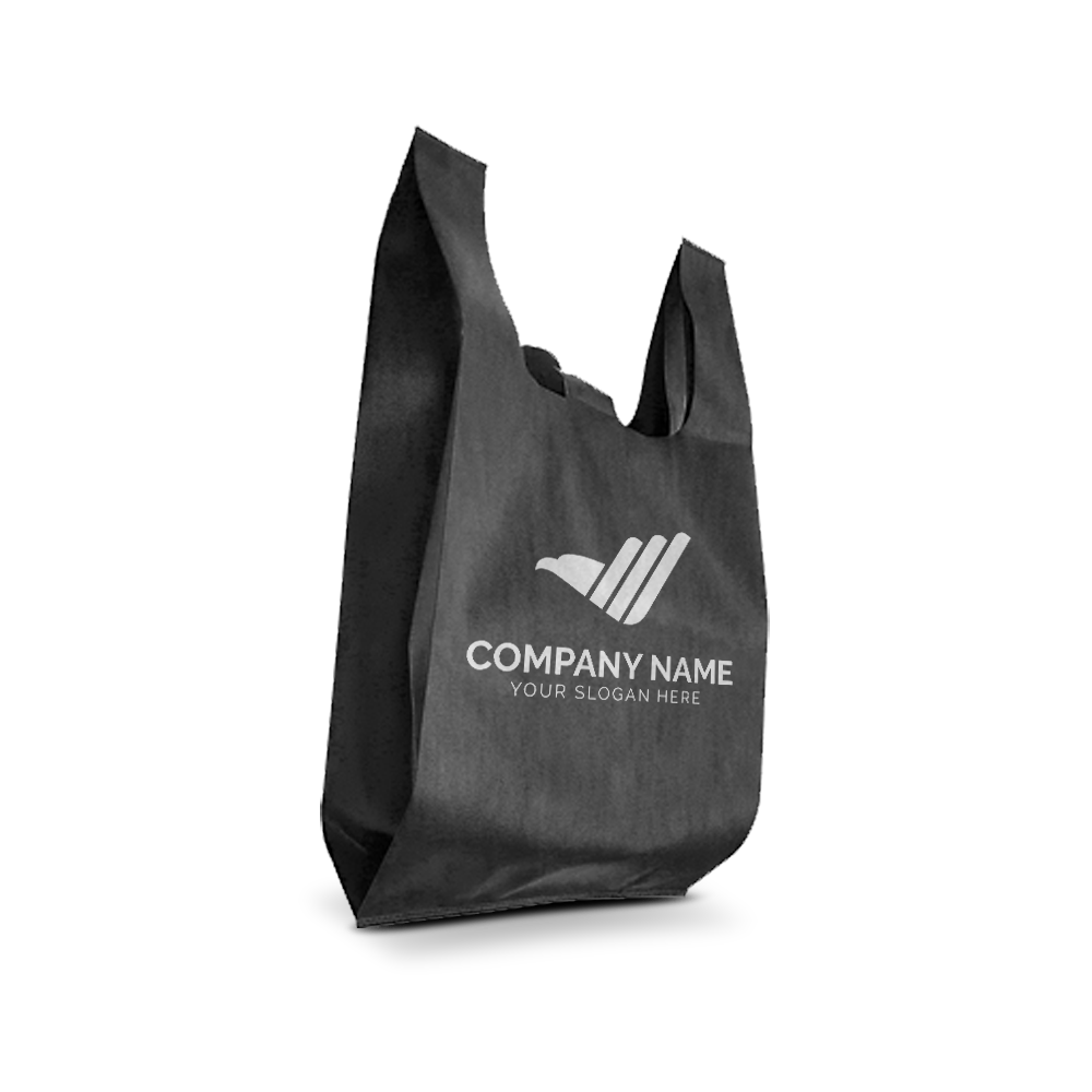 T-Shirt Non-Woven Market Bag 80gsm 12”W x 7"D x 22”H