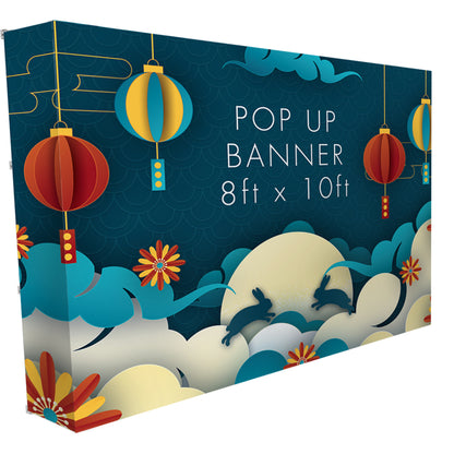 Fabric POP Up Banner / Media Wall with Velcro - 10ft x 8ft