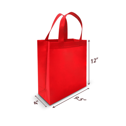 Small Promotional Ultrasonic Non-woven Shopping Bags 9.5"W x 4"D x 12"H