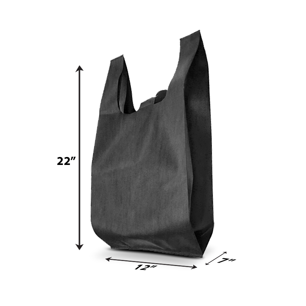 T-Shirt Non-Woven Market Bag 80gsm 12”W x 7"D x 22”H