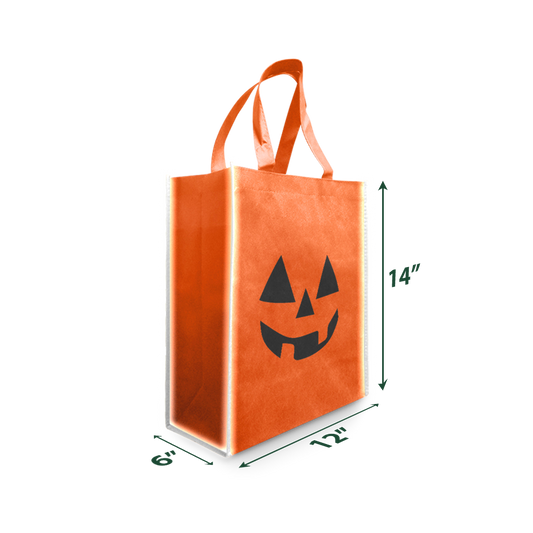 Medium size Reflective Non-woven Shopping Bags Halloween Style 12" x 6" x 14"